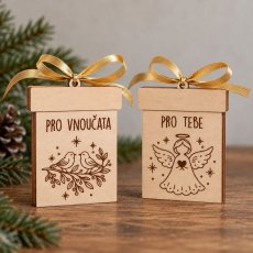 Drevená krabička na peniaze – Darček