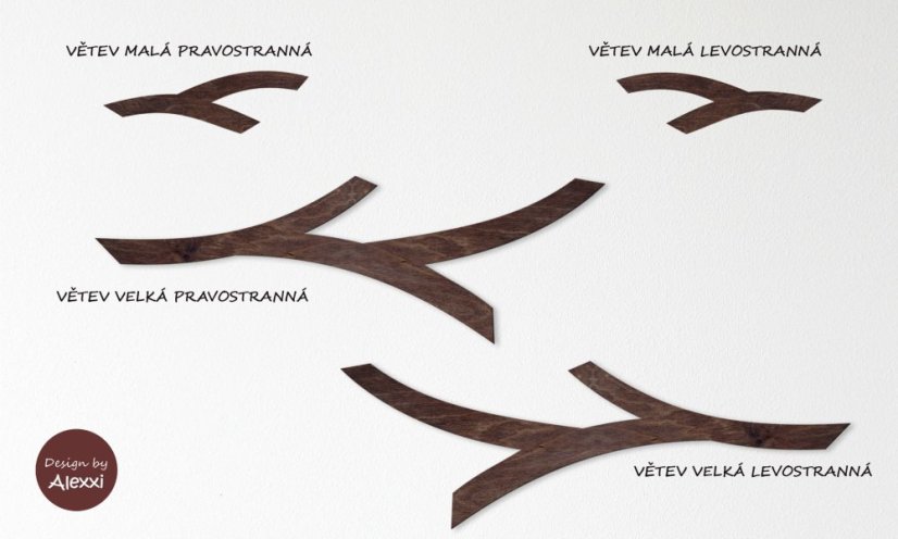 Variabilní dekorace Větev - Velikost: Velká, Provedení: Pravostranné