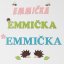 Dřevěná písmenka / čísla - barevná - Typ písma: Font 1, Výška písmen: 5 cm