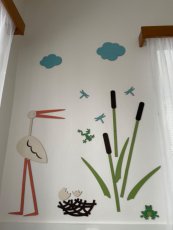 Čapí hnízdo - dekorace na zeď