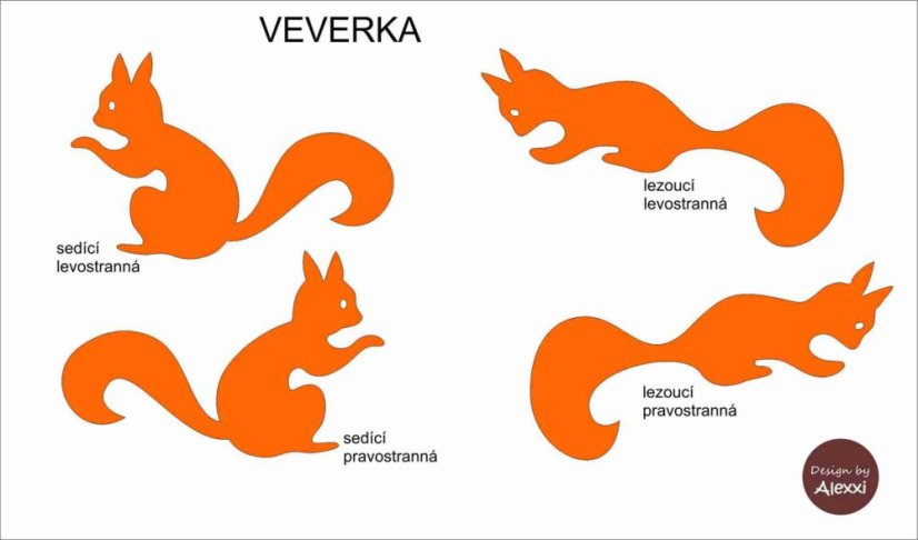 Veverky - dekorace na zeď