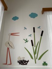 Čapí hnízdo - dekorace na zeď