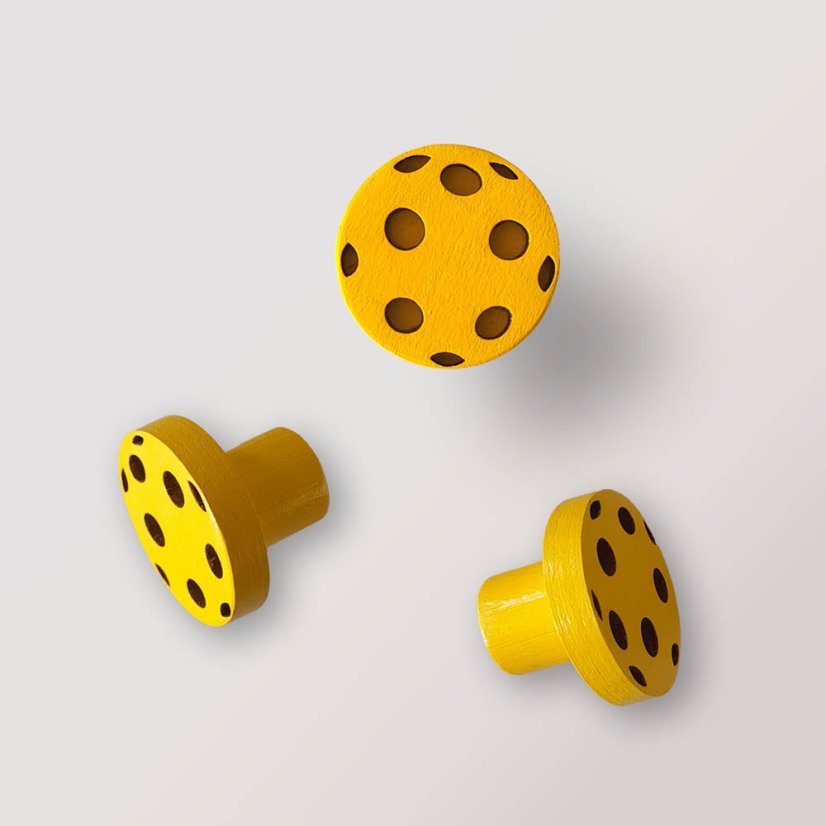 Úchytka FLORBALOVÝ MÍČ - Velikost: 8 cm