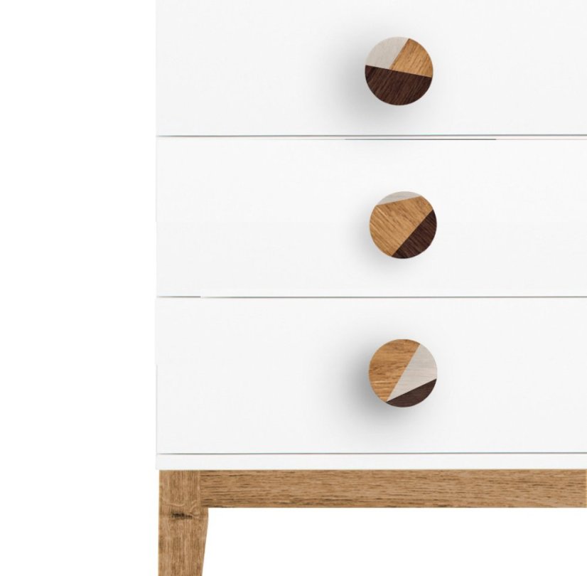 Úchytky BUBLINY GEOMETRY DUB - Velikost: 5 cm, Motivy: B