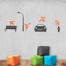 PARKOUR STREET prekážky - dekorácia na stenu