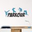 PARKOUR - dřevěný nápis na zeď