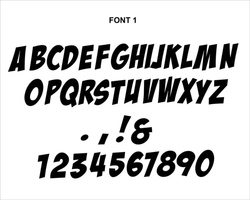 Dřevěná písmenka / čísla - barevná - Typ písma: Font 1, Výška písmen: 5 cm