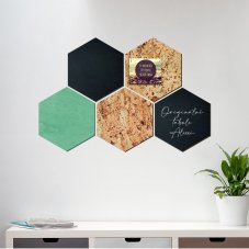 Korková tabuľka HEXAGON - HNEDÁ