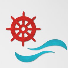 Kormidlo - dekorace na zeď