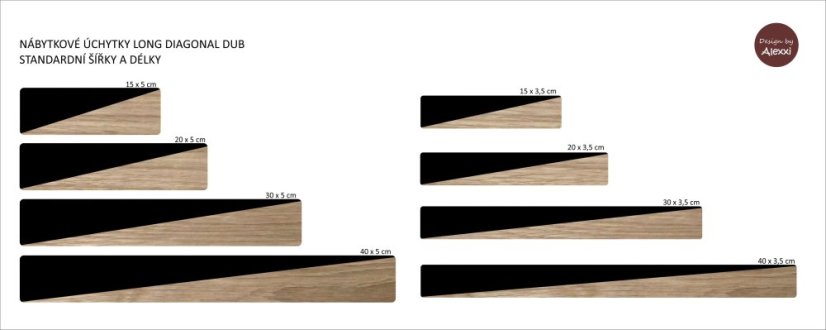 Úchytky LONG DIAGONAL DUB